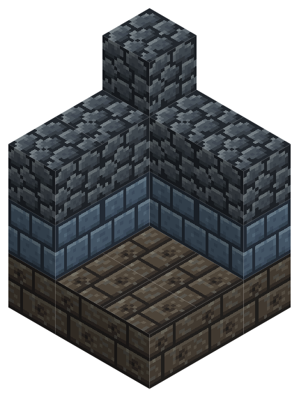 A corner of a room built with Slatehaven Castle